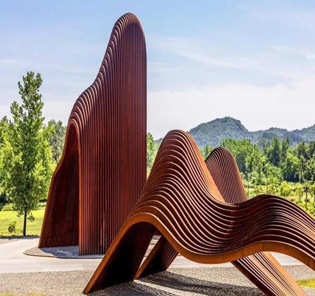君山锈钢板造型